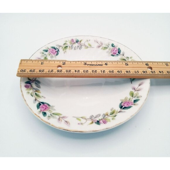 Saucer Regency Rose Creative Fine China 6" Vintage Flowers Gold Rim Discontinued - Picture 2 of 16